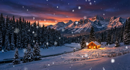 Bergglühen Projektion